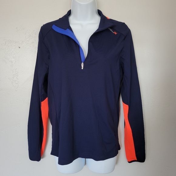Ralph Lauren RLX Women's Small Navy Blue Quarter Zip Athletic Pullover Running - Picture 1 of 7